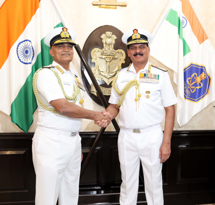 Admiral Dinesh K Tripathi PVSM, AVSM, NM Assumes Command of The Indian Navy As 26th Chief of The Naval Staff