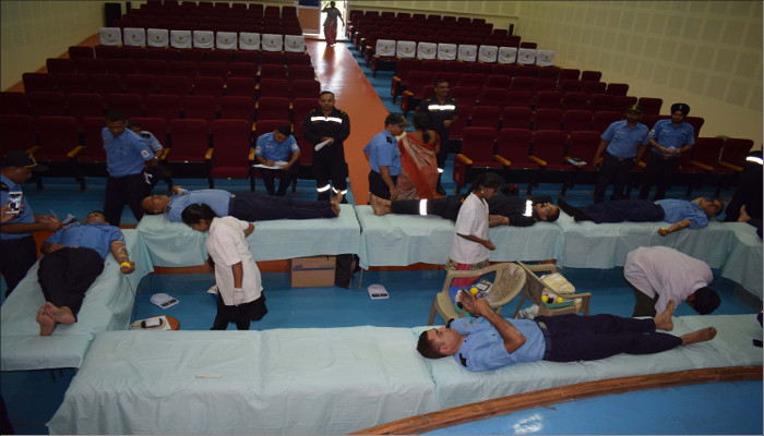 Blood Donation Camp by INS Eksila 