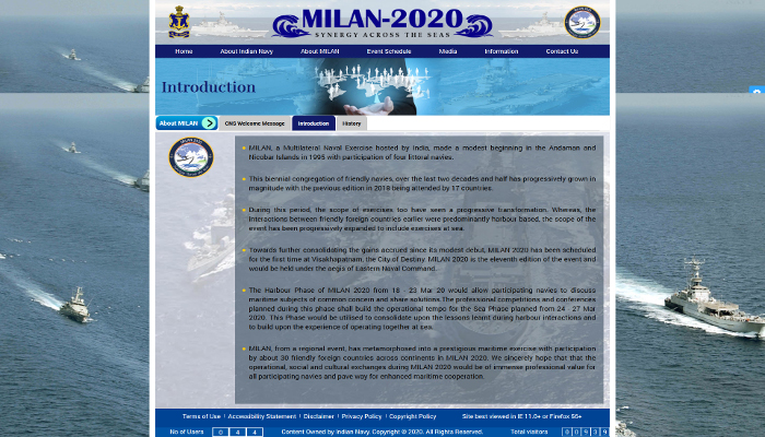 MILAN 2020 Website Launched at Visakhapatnam