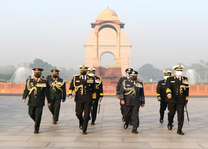 Homage Ceremony at National War Memorial on the Occasion of Navy Day 2020