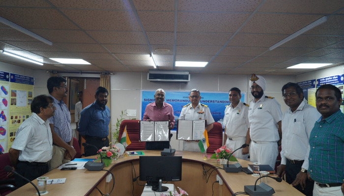 भारतीय नौसेना ने भारतीय भूवैज्ञानिक सर्वेक्षण के साथ अपतटीय डेटा के लिए समझौता ज्ञापन पर हस्ताक्षर किए