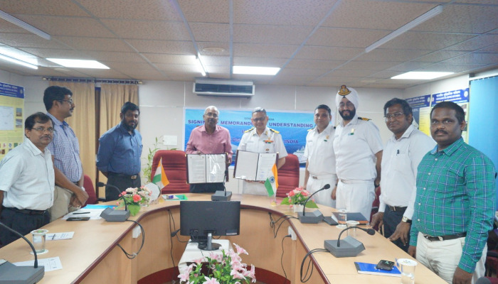 भारतीय नौसेना ने भारतीय भूवैज्ञानिक सर्वेक्षण के साथ अपतटीय डेटा के लिए समझौता ज्ञापन पर हस्ताक्षर किए