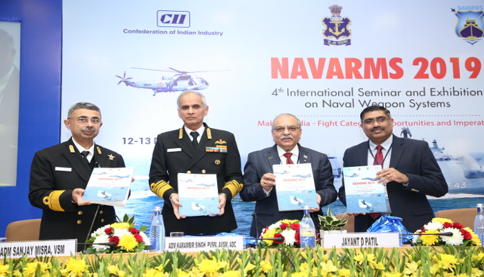 नौसेना अस्त्र प्रणाली पर एनएवीएआरएमएस 2019 की चौथी अंतर्राष्ट्रीय संगोष्ठी सह प्रदर्शनी का उद्घाटन