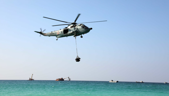 Indian Navy Conducts Joint Exercise with Army and Air Force