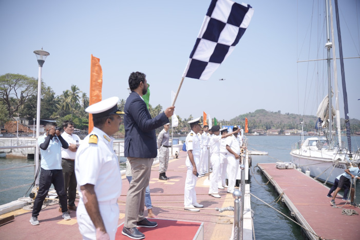 INSV Tarini Embarks on Historic Double Handed Expedition by Women Officers from Goa to Mauritius