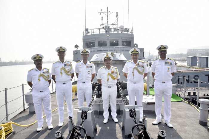 Commissioning of Indian Naval Ship Tarmugli