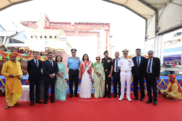 Launch of 'Agray' and 'Akshay' Fifth and Sixth Ship of ASW SWC (GRSE) Project on 13 Mar 24 at M/s GRSE Kolkata