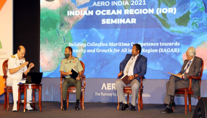 Aero India 2021: IOR Seminar Building Collective Maritime Competence Towards Security and Growth for All in The Region (SAGAR)