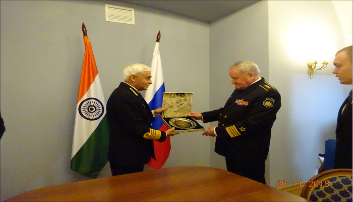 Admiral Sunil Lanba, Chief of the Naval Staff on a Visit to Russia