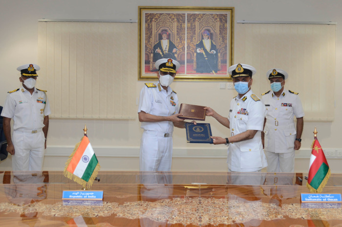 Signing of MoU on White Shipping Information Exchange between Indian Navy and Royal Navy of Oman