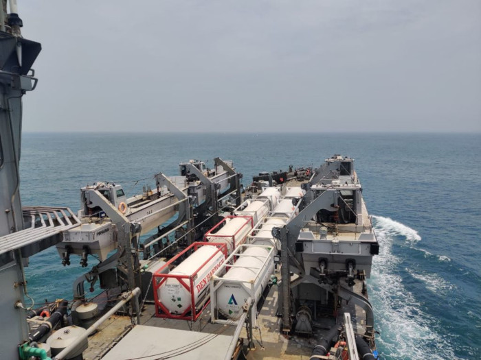 Mission Sagar - Indian Naval Ship Airavat arrives at Jakarta, Indonesia to deliver Medical Supplies 