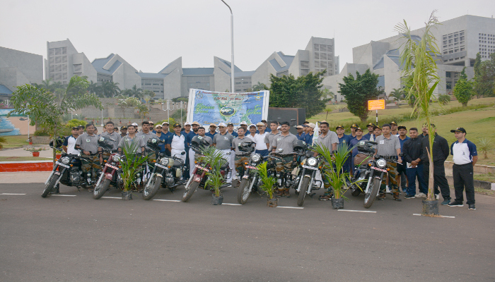 Peninsular (Go Green) Motorcycle Expedition by 26 Equipment Depot Reaches INA, Ezhimala