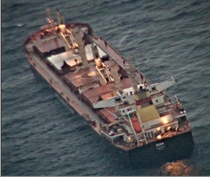 Piracy attack on MV Ruen in Central Arabian Sea