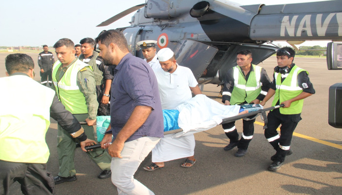 Medical Emergency Evacuation by Naval Helicopter