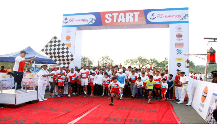Second Edition of Kochi Navy Marathon Conducted on 25 November 2018