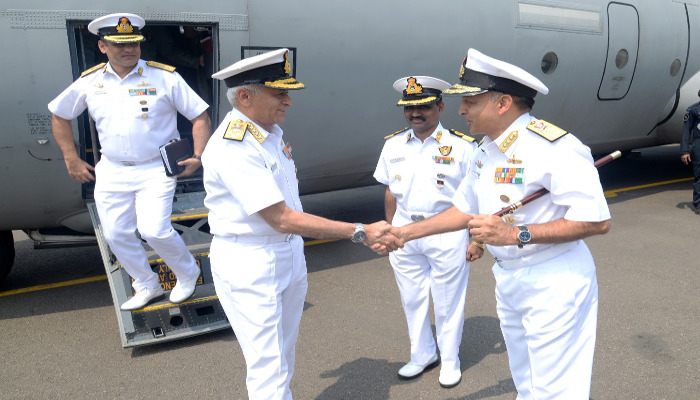 Chief of the Naval Staff Reviews Operational Readiness Exercise in Kochi