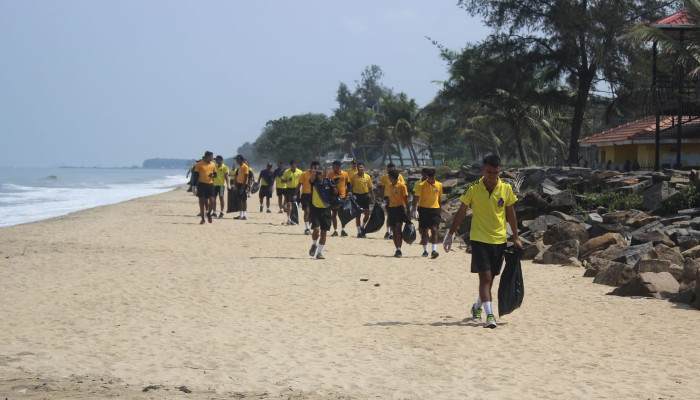 Beach Cleanup Drive Undertaken at Cherai Beach by Southern Naval Command