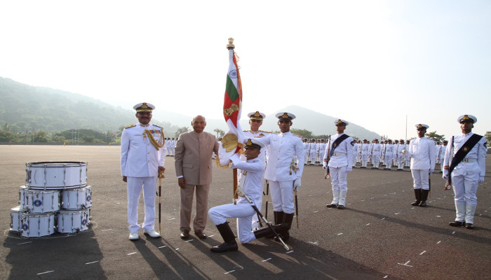 President’s Colour Awarded to Indian Naval Academy