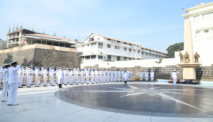Dedication and Wreath Laying Ceremony Held at Gaurav Stambh Victory at Sea Monument at WNC Mumbai