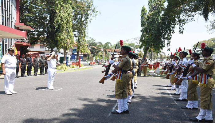NCC Cadets Felicitated by Vice Admiral AK Chawla, Flag Officer Commanding-in-Chief, Southern Naval Command