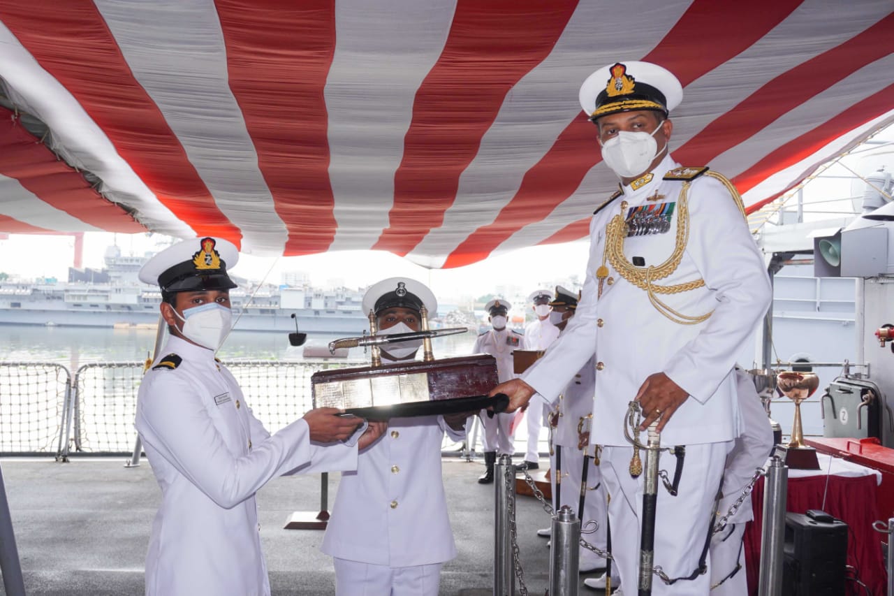 Passing Out of Officer Trainees at Naval Base