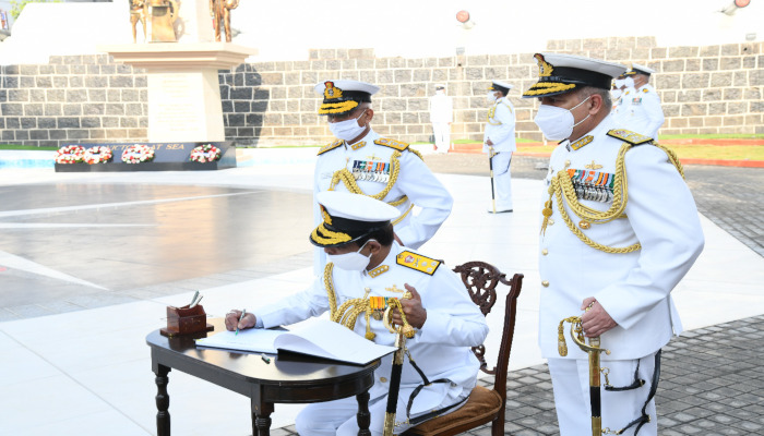 Dedication and Wreath Laying Ceremony Held at Gaurav Stambh Victory at Sea Monument at WNC Mumbai