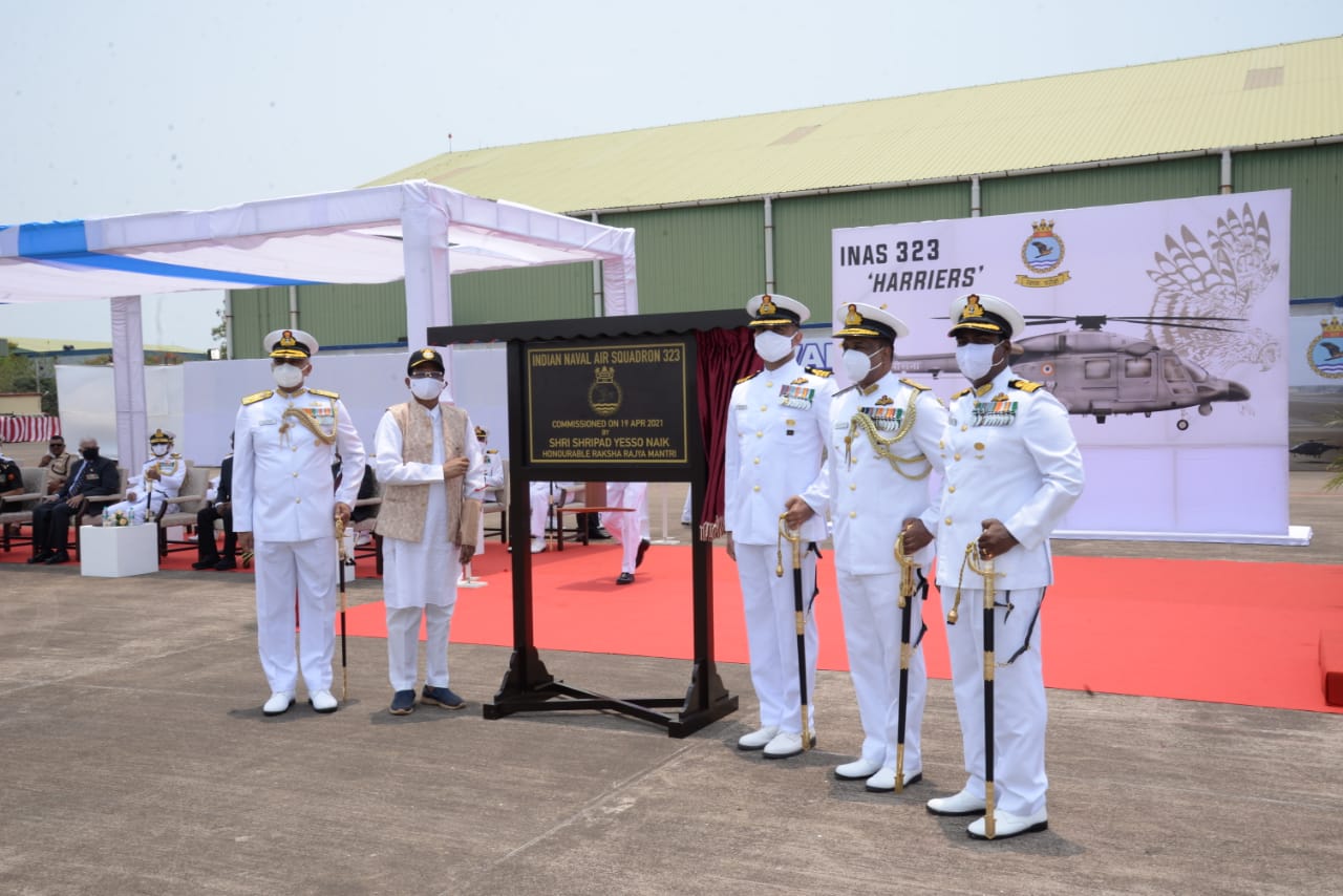 INAS 323 Commissioned at goa as first unit of indigenously built ALH MK III Enters Naval Service