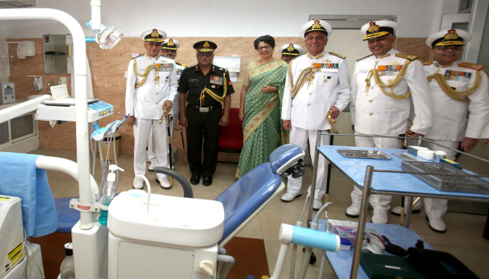 नौसेनाध्यक्ष द्वारा इंडियन नेवल डेंटल सेंटर दंतेश्वरी को कमीशन किया गया