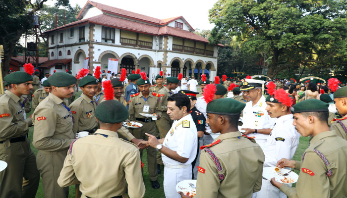 Rousing Welcome of Maharashtra National Cadet Corps Republic Day Contingent by Western Naval Command, Mumbai