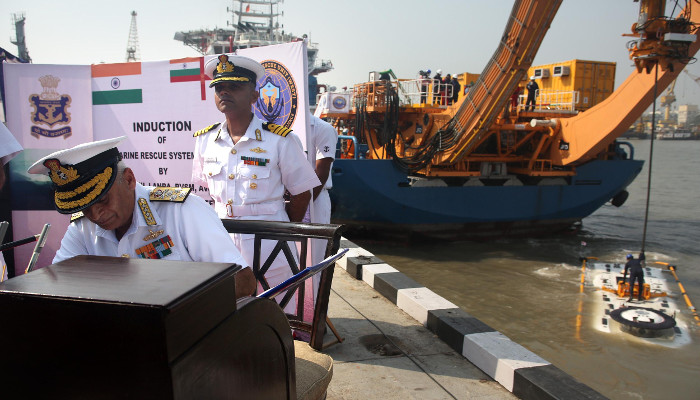 Deep Sea Submarine Rescue System Inducted into the Indian Navy at Mumbai