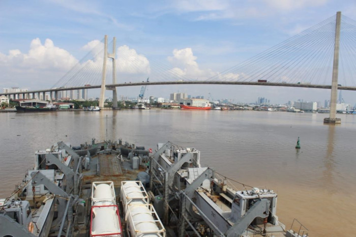 INS Airavat arrives at Ho Chi Minh City, Vietnam with Covid Relief Supplies