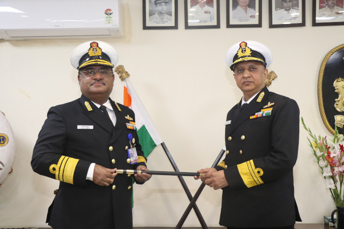Vice Admiral B Sivakumar, AVSM, VSM assumes charge as the Controller Warship Production and Acquisition