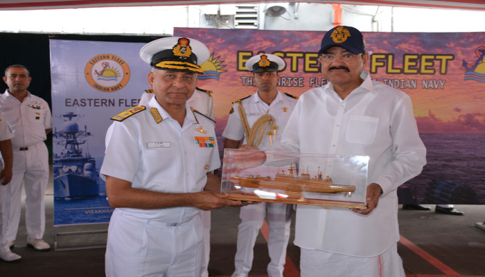 Vice President Visits Eastern Naval Command, Visakhapatnam