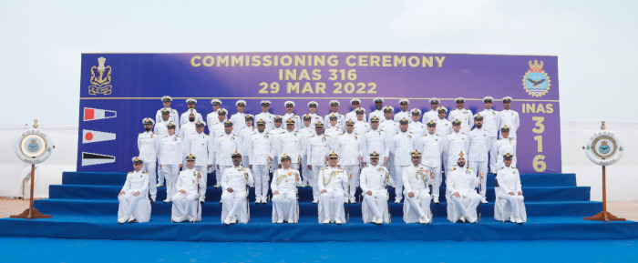 Commissioning Ceremony of INAS 316 on 29 March 2022 