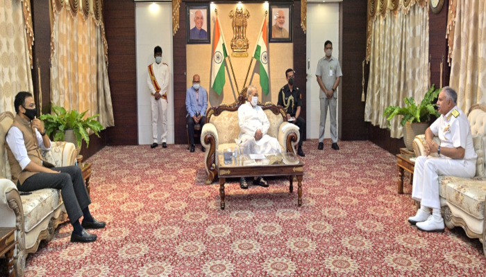 Vice Admiral AB Singh, FOC-in-C ENC calls on Hon'ble Governor of Andhra Pradesh Shri Biswabhusan Harichandan and Hon'ble Chief Minister of AP Shri YS Jagan Mohan Reddy 