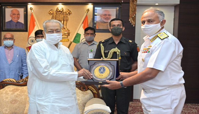 Vice Admiral AB Singh, FOC-in-C ENC calls on Hon'ble Governor of Andhra Pradesh Shri Biswabhusan Harichandan and Hon'ble Chief Minister of AP Shri YS Jagan Mohan Reddy 
