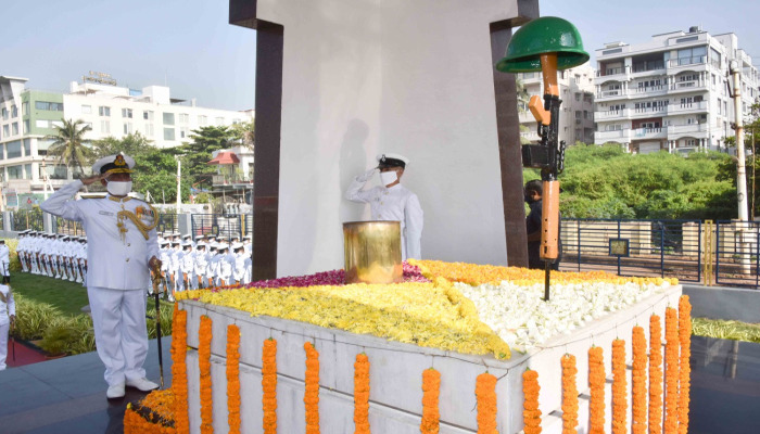 Homage Paid to Kargil Braves at the War Memorial at Visakhapatnam