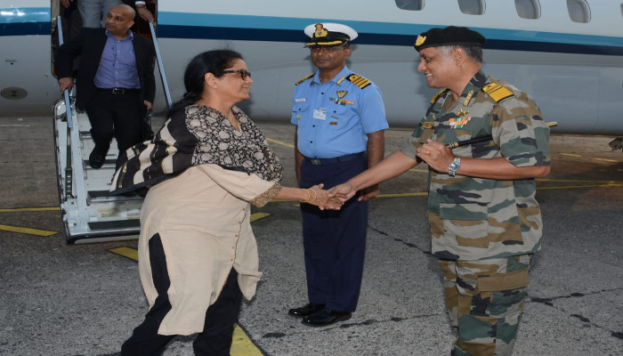 माननीय रक्षा मंत्री का अंडमान निकोबार कमान का दौरा