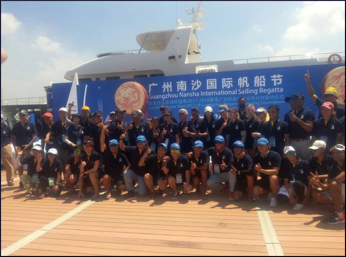 Indian Navy Sailing Team at Guangzhou city, China for Guangzhou Nansha International Regatta