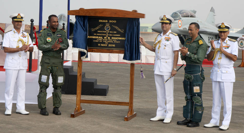 De-induction of Sea Harrier and Induction of MiG 29K Fighter Aircraft