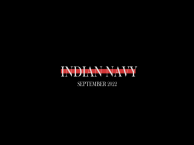 Indian Navy Update September 2022