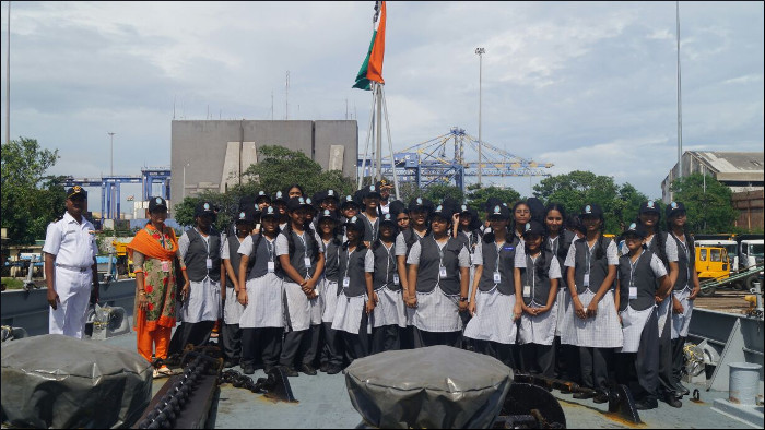Students Visits INS Sumitra at Gopalapuram, Chennai 