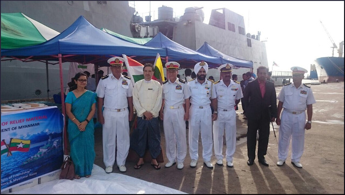 भारतीय नौसेना के जहाज सुमित्रा की यांगून, म्यांमार यात्रा