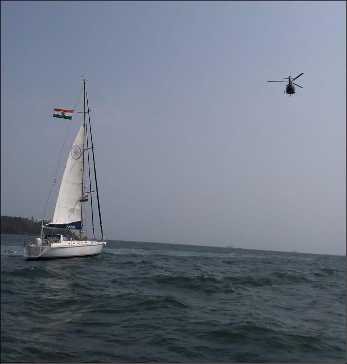 INSV Tarini Entering Goa Harbour