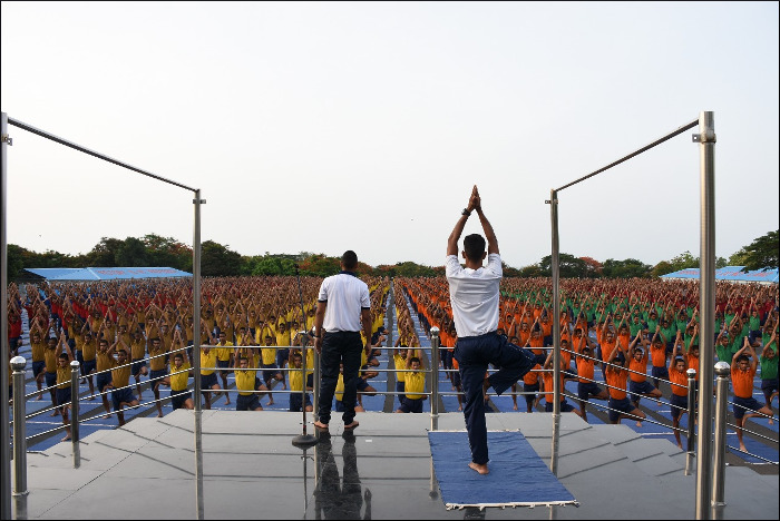 INS Chilka Celebrates 4th International Day of Yoga - 2018
